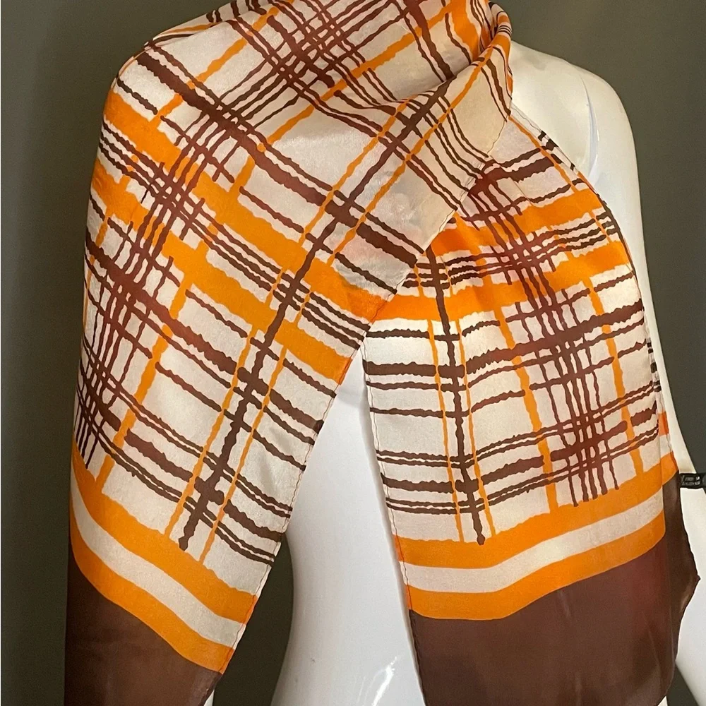 Super Cute Vintage Scarf 12 In by 52 In Fair Condition Made in Japan